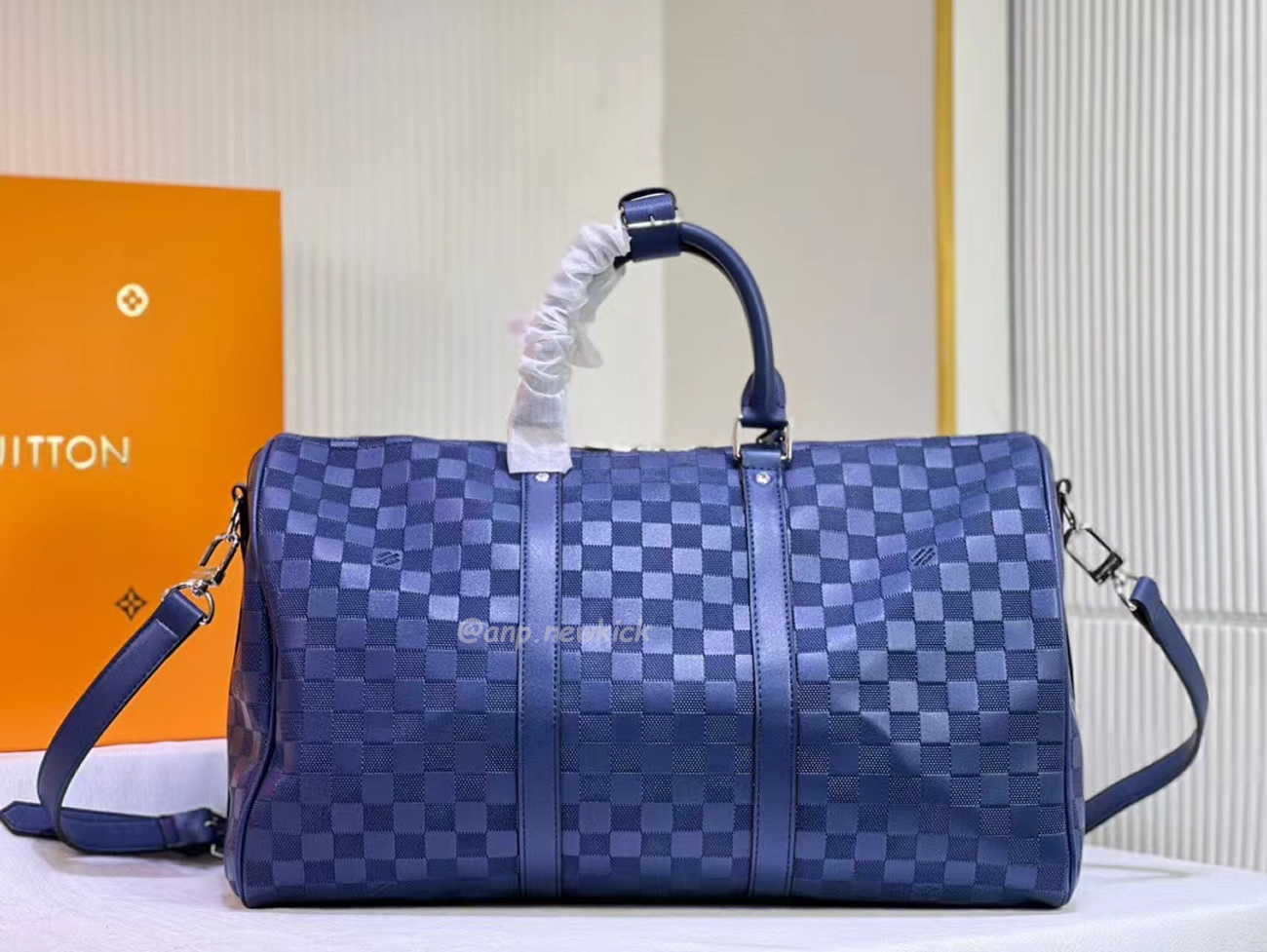 Louis Vuitton Keepall Bandouliere Monogram 50 Navy Duffel Bag (30) - www.newkick.vip